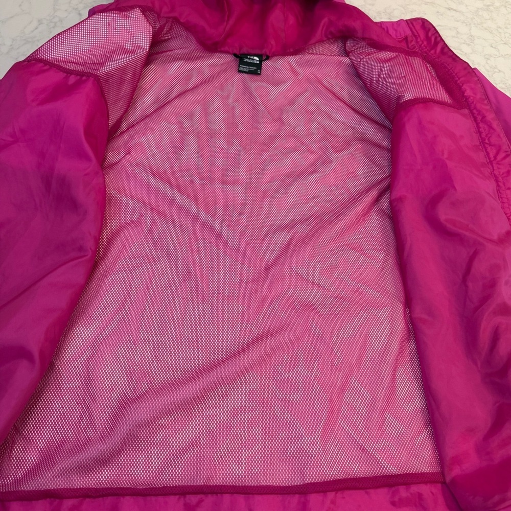 The North Face Womens Antora Rain Jacket XL Pink Black Hooded Windbreaker Shell - Picture 8 of 10
